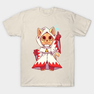 White mage Fantasy Cat T-Shirt